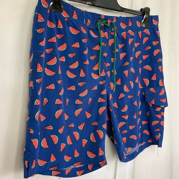 Sovereign Code Men’s Tropical Watermelon Print Blue Red Swim Trunks Size Medium - Picture 5 of 16
